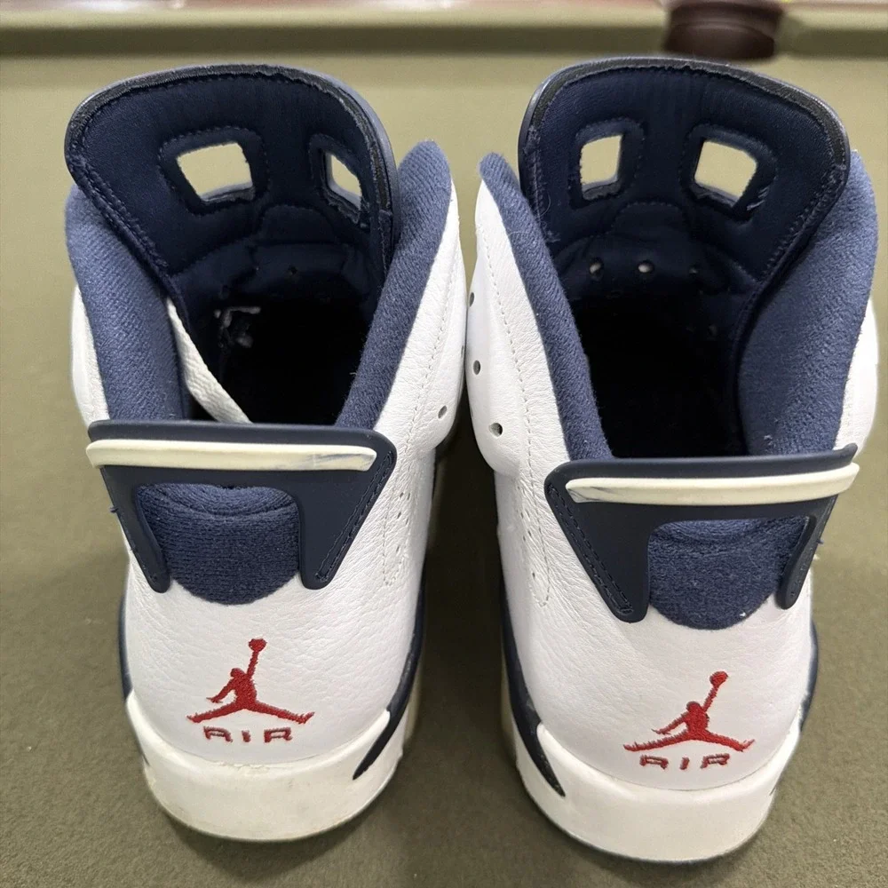 Air Jordan 6 Olympic Retro USA Paris 2024 White Navy Red High 384664-130 Size 11